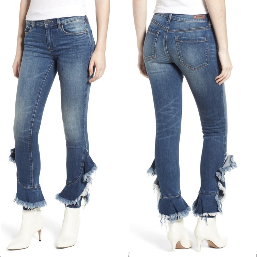 BLANK NYC Ruffle hem jeans